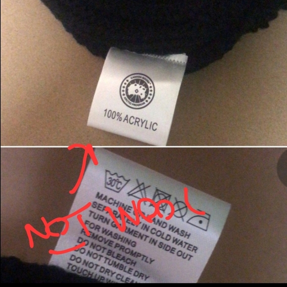 **BUYER BEWARE** Fake/ Counterfeit /Imitation Canada Goose hats & other apparel - Picture 6 of 12